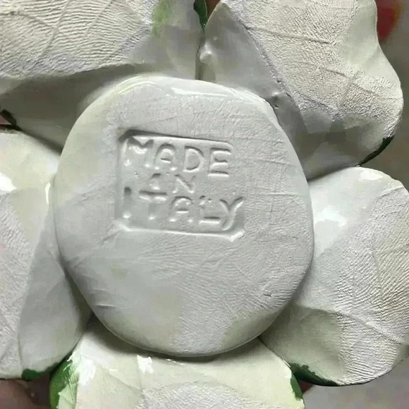 Vintage Italian Capodimonte Porcelain Pink Rose - Picture 7 of 8